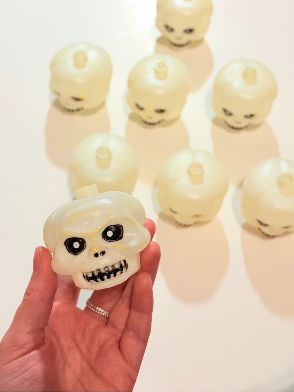 Plastic Blow Mold Plastic Halloween Skull String Lights Cover Outdoor Indoor Y2K